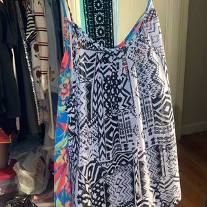 Aztec Print grey and exotic natural scrappy top
